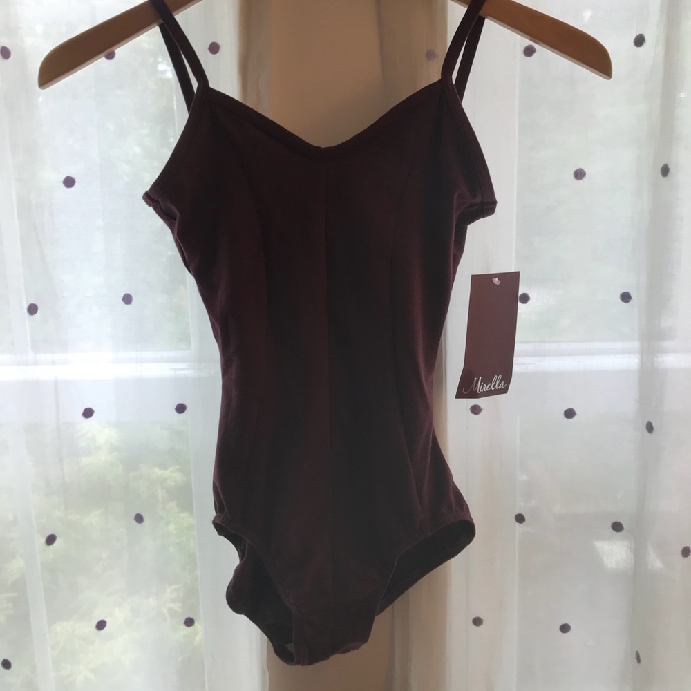 Mirella burgundy leotard